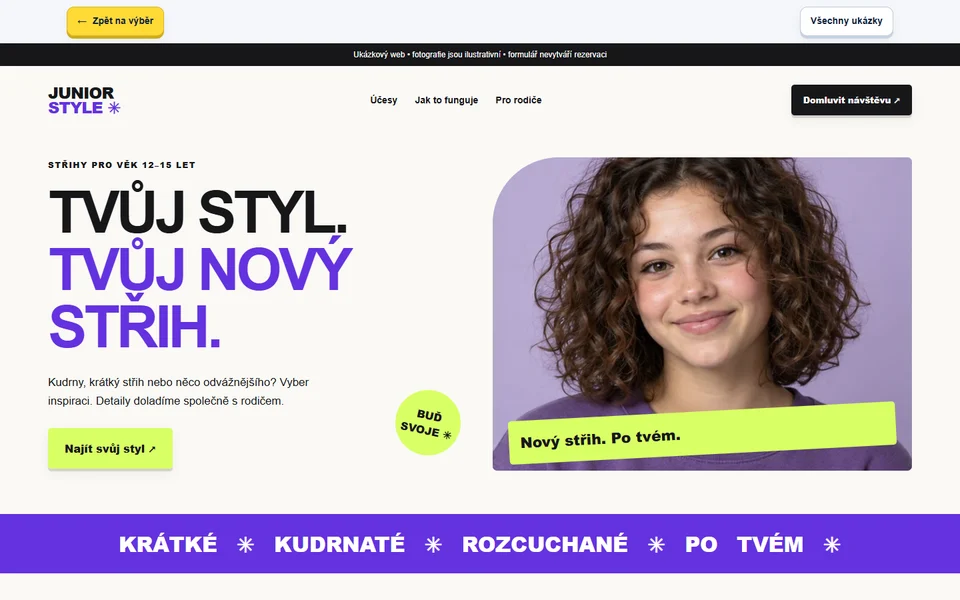 Náhled webu JUNIOR STYLE